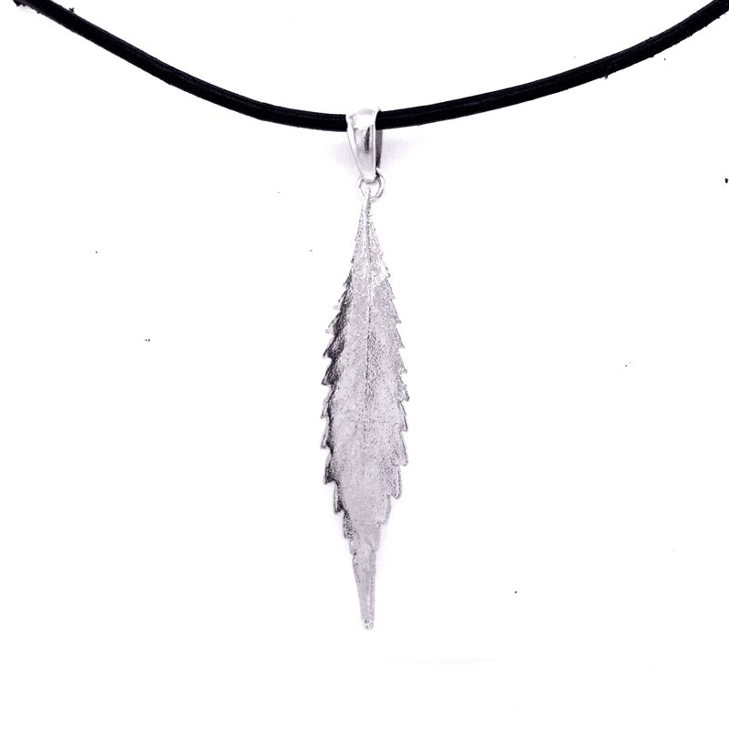 Blattfinger Agent Orange (3) 925 Silber Regular - Rhodiniert