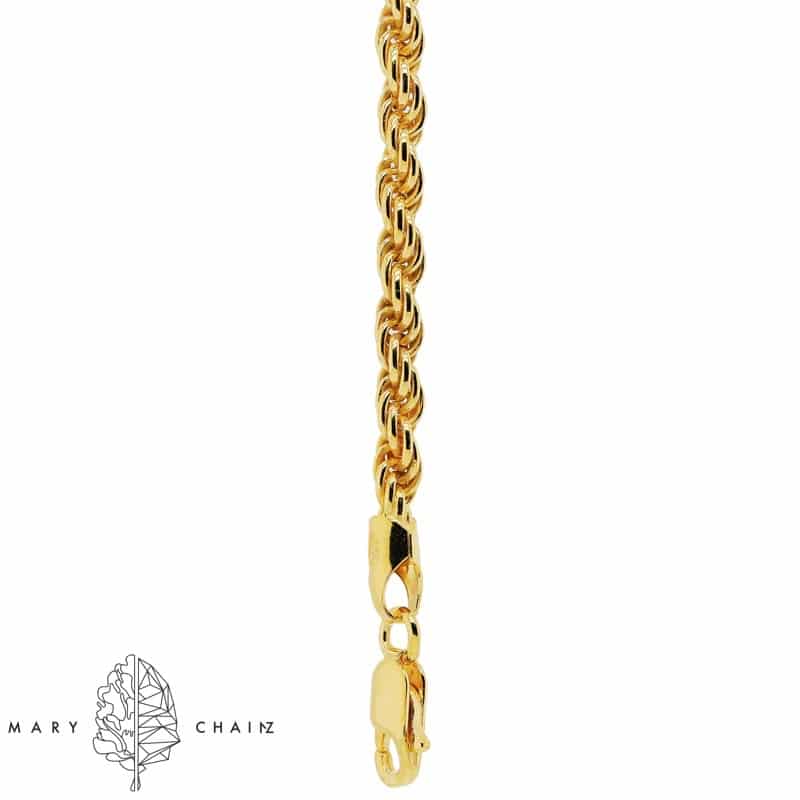 Kordelkette - 925 Siber goldplattiert / 3.5mm