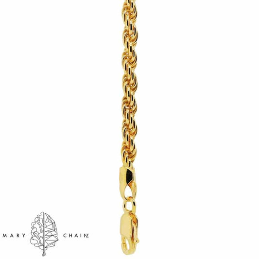 Kordelkette - 925 Siber goldplattiert / 3.5mm