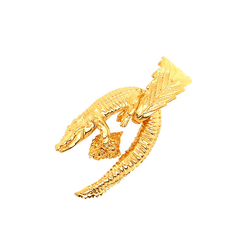 Krokodil 925 Silber rhodiniert