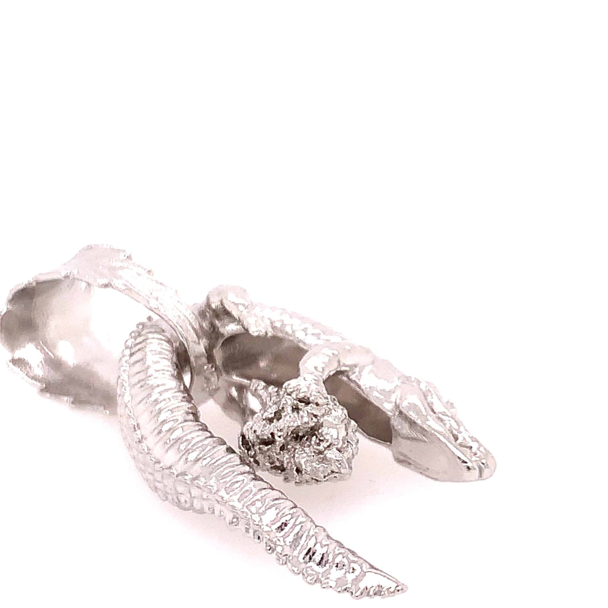 Krokodil 925 Silber rhodiniert