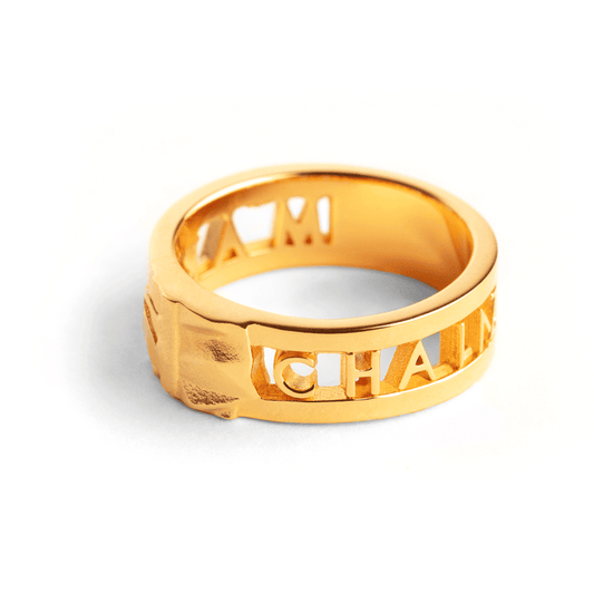 Mary-Chainz Ring (Rund) 925 Silber 24k plattiert